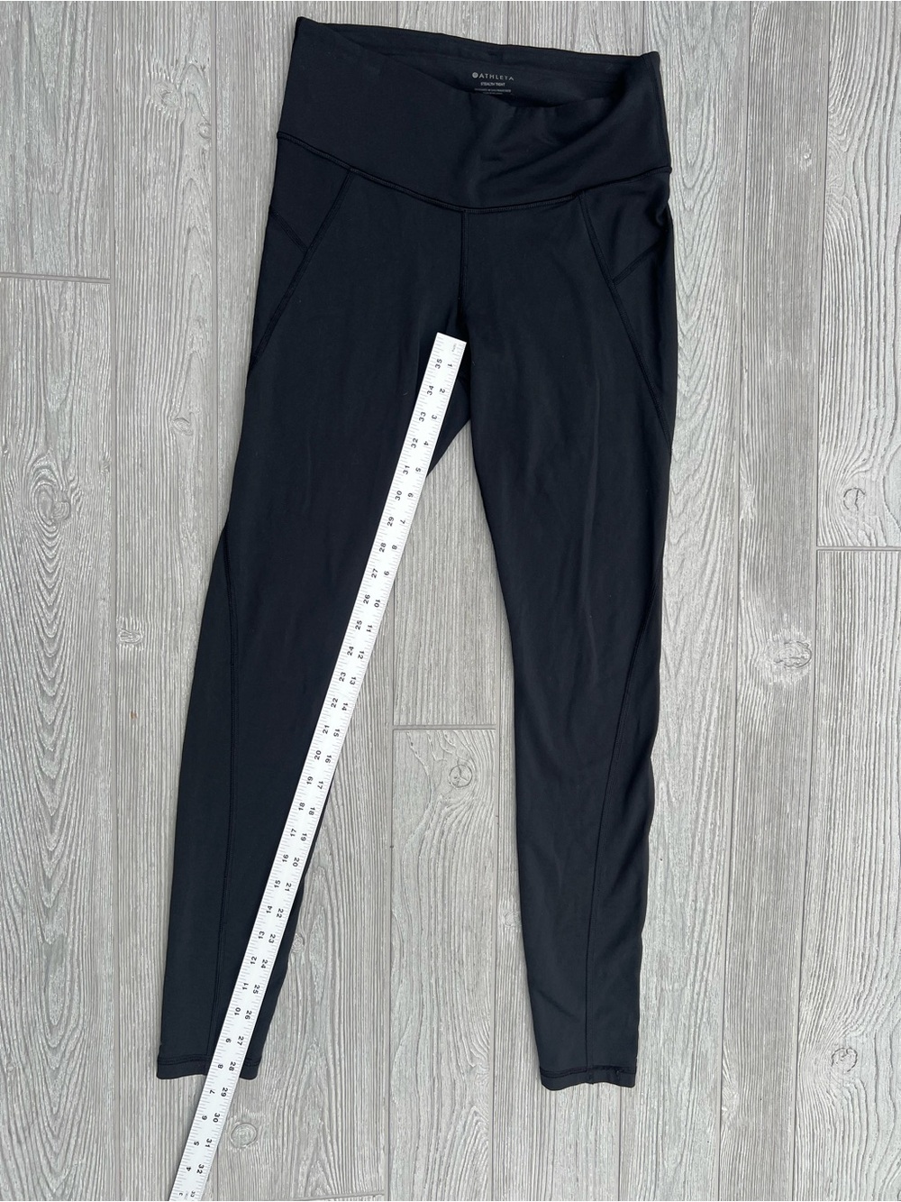 Athleta Stealth Tight Black Leggings Small S Full Length Workout Running